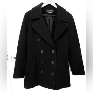 DONNYBROOK Black Women's Wool Pea Coat Sz 10